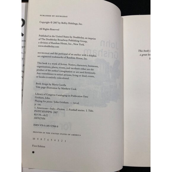 John Grisham Hardcover Book Lot of 7 Ford County Playing for Pizza Calico Joe Th - Picture 9 of 16